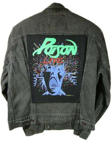 POISON ポイズン 80s VINTAGE ヴィンテージ デッドストック 特大 巨大 ワッペン バックパッチ