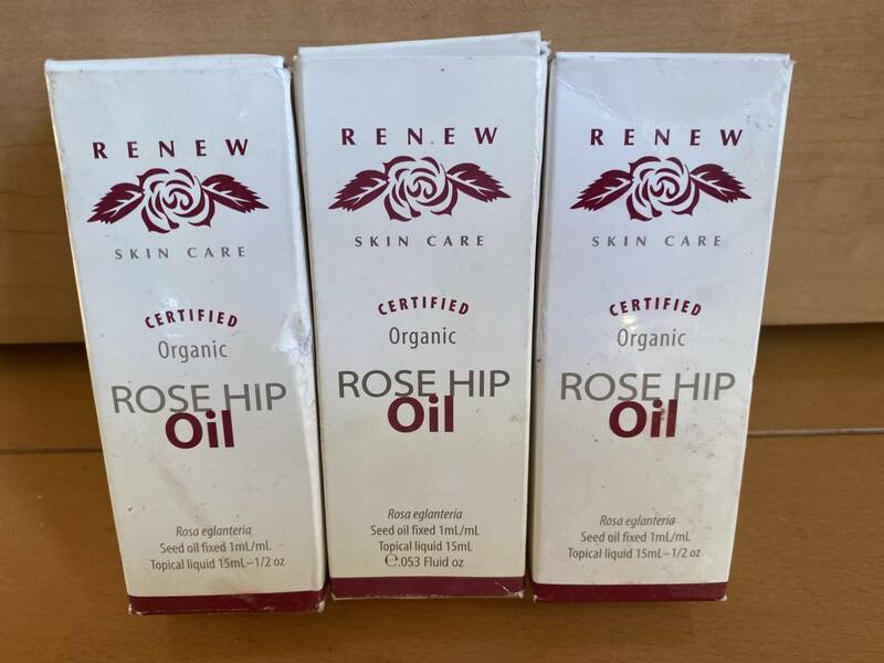 未使用　＊ 　RENEW　　オーガニック　 ローズヒップオイル　（15ml）　３個セット　①