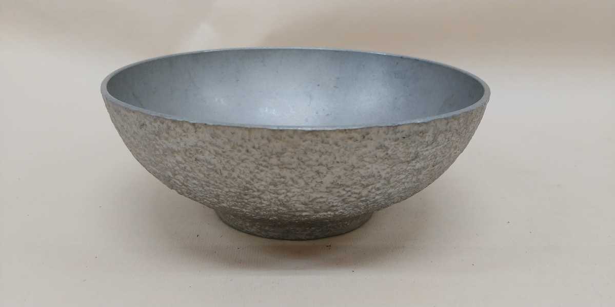 旧家蔵出し 純錫 椀 深椀 三越銘 鉢 富士山 鶴 アンティーク コレクション 古美術 錫斑 在銘 レア 菓子入れ