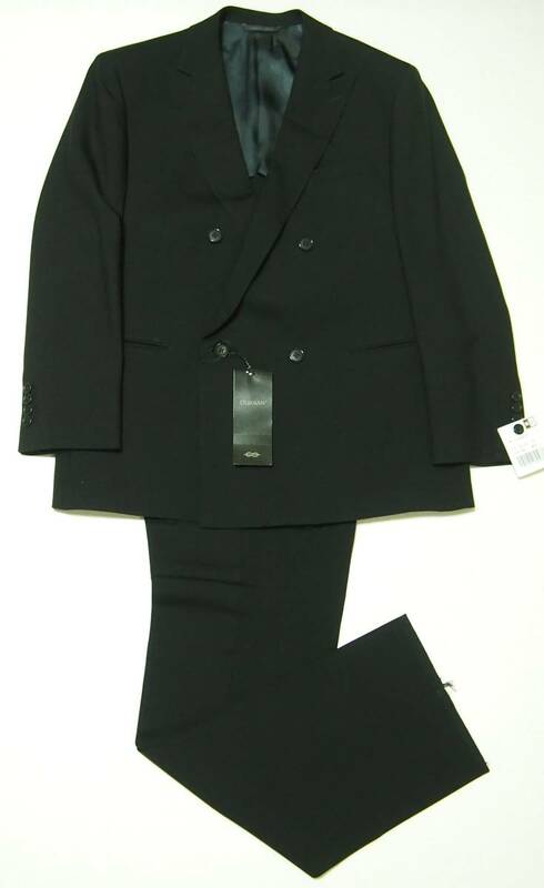 D'URBAN BLACK　日本製 ダブル ウール スーツ　BB4　ブラック フォーマル 冠婚葬祭　ダーバン 　定価97.900円