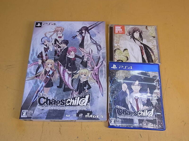 □R/232☆メージス MAGES☆妄想科学ADV カオスチャイルド CHAOS;CHILD 限定版☆プレステ4(PS4)ソフト＆ドラマCD☆中古品