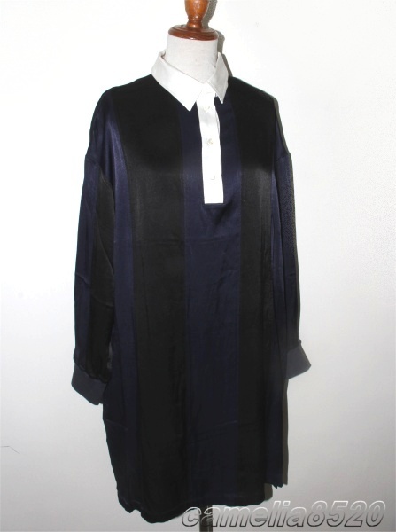 クローズド CLOSED ワンピース Tシャツ ドレス ストライプ ブラック / ネイビー / オフホワイト EU S サイズ M 未使用 展示品