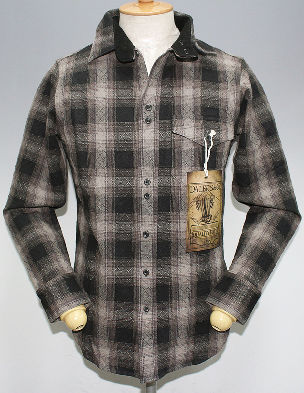 DALEE'S&CO ダリーズ Amond ...20s ENBROID SHIRT 新品未使用品 IM.BLACK size 15.5 / アモンド / ジャガードネル / デラックスウエア