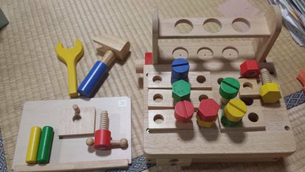 木製 おもちゃ 工具 大工さんセット 知育玩具 ピントーイ