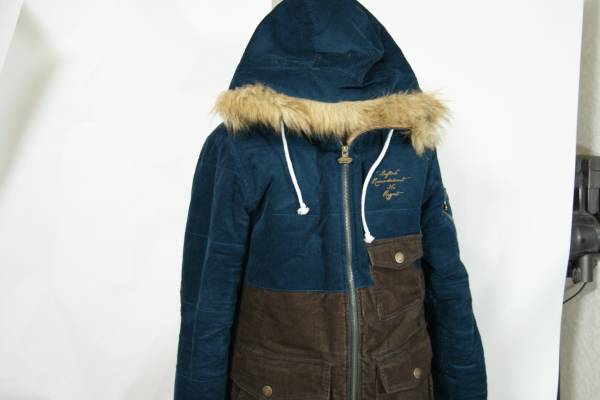 LEFLAH レフラー マウンテンジャケット 青 茶 L ブルゾン 裏ボア ストリートブランド WANIMA