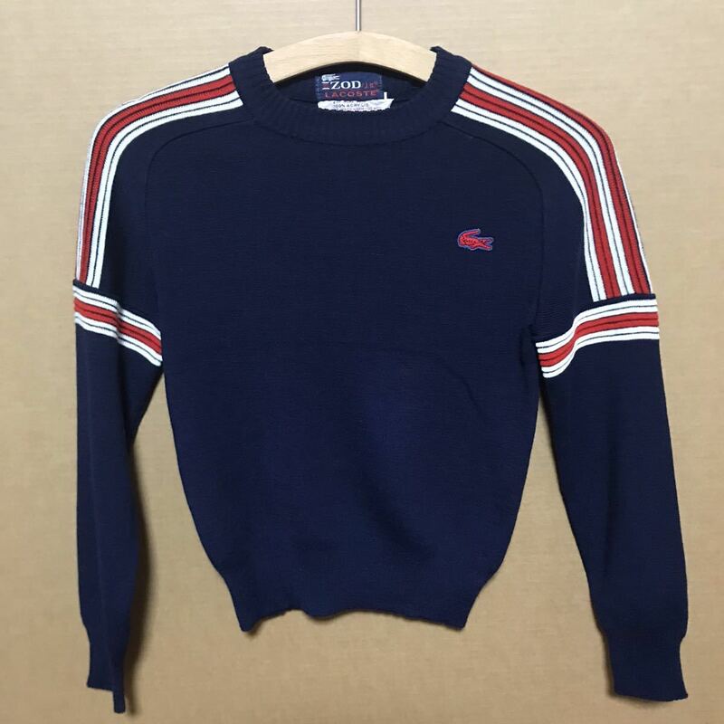 80s～90s USED BOYS IZOD LACOSTE KNIT SWEATER MADE IN HONG KONG 80's～90's 中古 ラコステ セーター ボーイズ 10 送料無料