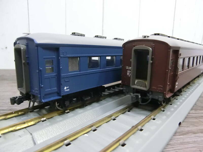 USED 鉄道模型 KATO 関水金属 HOゲージ (HO) オハネ35 1-511　ブルー　茶色　 2両セット　A12013
