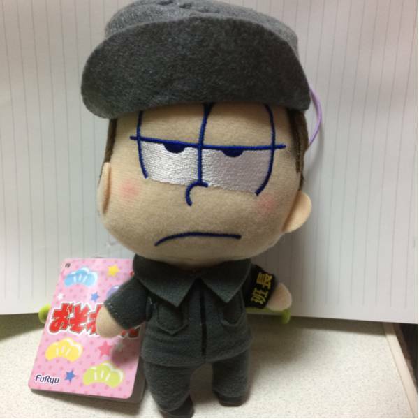 おそ松さん 一松 班長 揃えて6つ子 ぬいぐるみマスコット 非売品