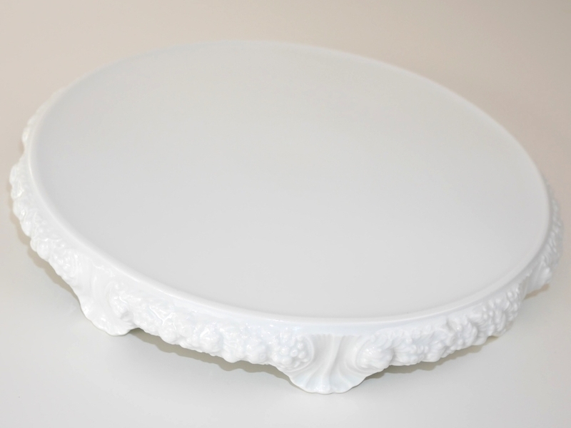 美品 ドイツ製ローゼンタール磁器ケーキプレート ケーキスタンド大皿デザートプレート寿司クラシック花柄フルーツ白ホワイト盛皿パーティー
