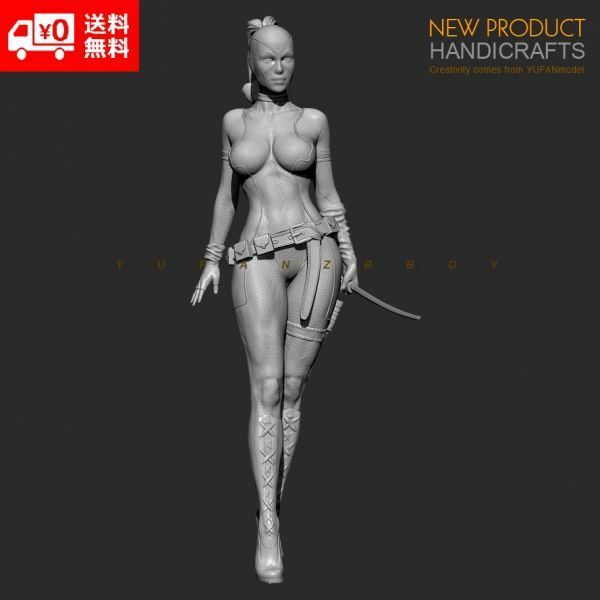 送料無料…1/24 Lady Death 女性戦士 未塗装 レジン製 組み立て キット フィギュア プラモデル 人形 ガレージキット H052