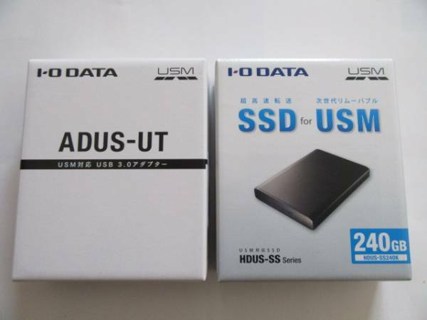 ★即決★IO DATA★USM対応SSD／HDUS-SS240K★USM対応USB3.0アダプター／ADUS-UT