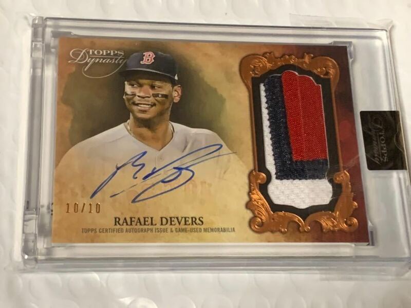 2021 topps dynasty rafael devers auto 10/10