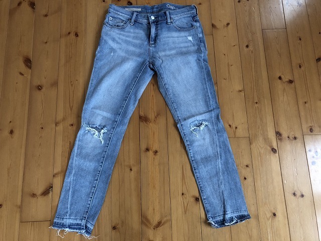 ☆Gap　GIRLFRIEND　GAP DENIM・EST・1969　SIZE 25r　ダメージジーンズ　デニム　レディース　スキニー　ジーンズ　ボトムス　中古品 ☆