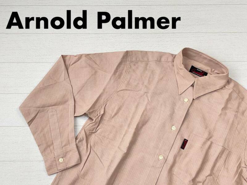 ☆送料無料☆ Arnold Palmer アーノルドパーマー 未使用 タグ付き 長袖 ウール混 シャツ レディース M ベージュ トップス 中古 即決