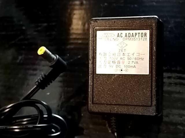 日本エイコー ACアダプター DPM3513128 9V DC 100mA