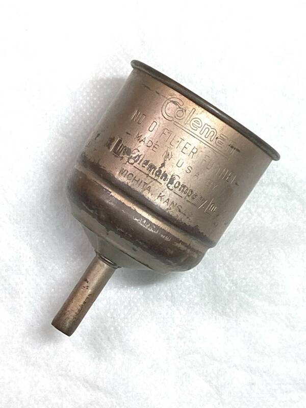 コールマン 1940年代 ビンテージ カッパー ファンネル 金属メッシュフィルター付き Coleman No.0 Filter Funnel 銅製 2103253345JN