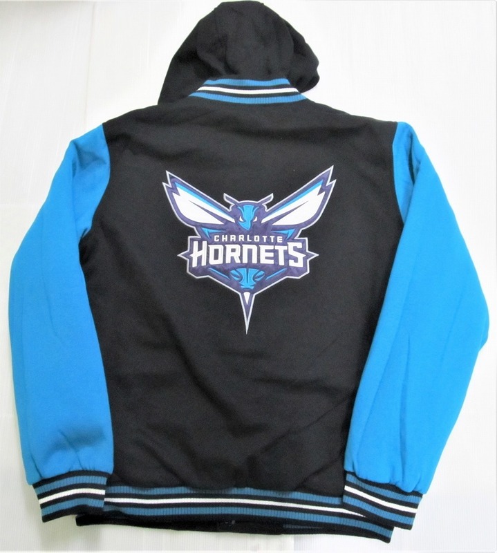 BE90)JH Design Charlotte Hornetsフード付きリバーシブルジャケット/NBA/シャーロット・ホーネッツ/L/USサイズ