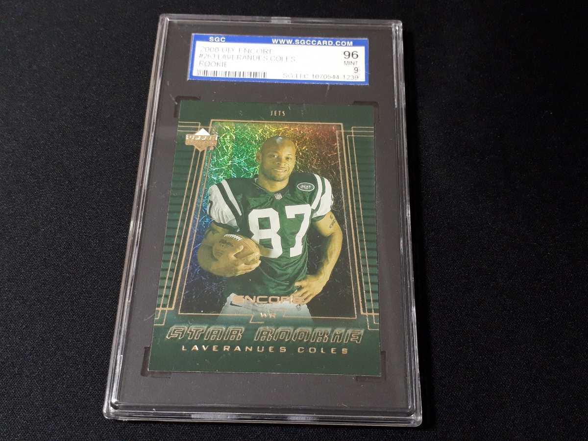 UPPER DECK NFL カード #263 Laveranues Coles 2000 UD Encore ROOKIE SGC Mint 96
