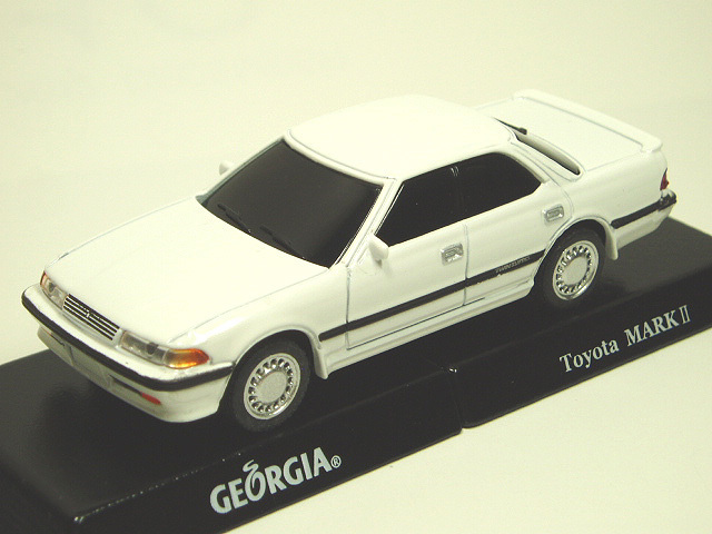 ■ハッピー缶■トヨタ マークⅡ X80型 GTツインターボ（ジョージア 80年代名車ダイキャストカーコレクション）トミカサイズ 1/64スケール