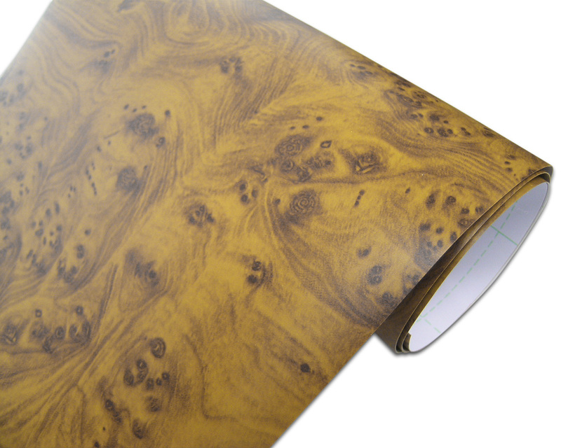 カーラッピングシート 木目調 (2) 節 合板 針葉樹材 124×50cm 黄色系 ウッド 内装 外装 カスタム 壁紙
