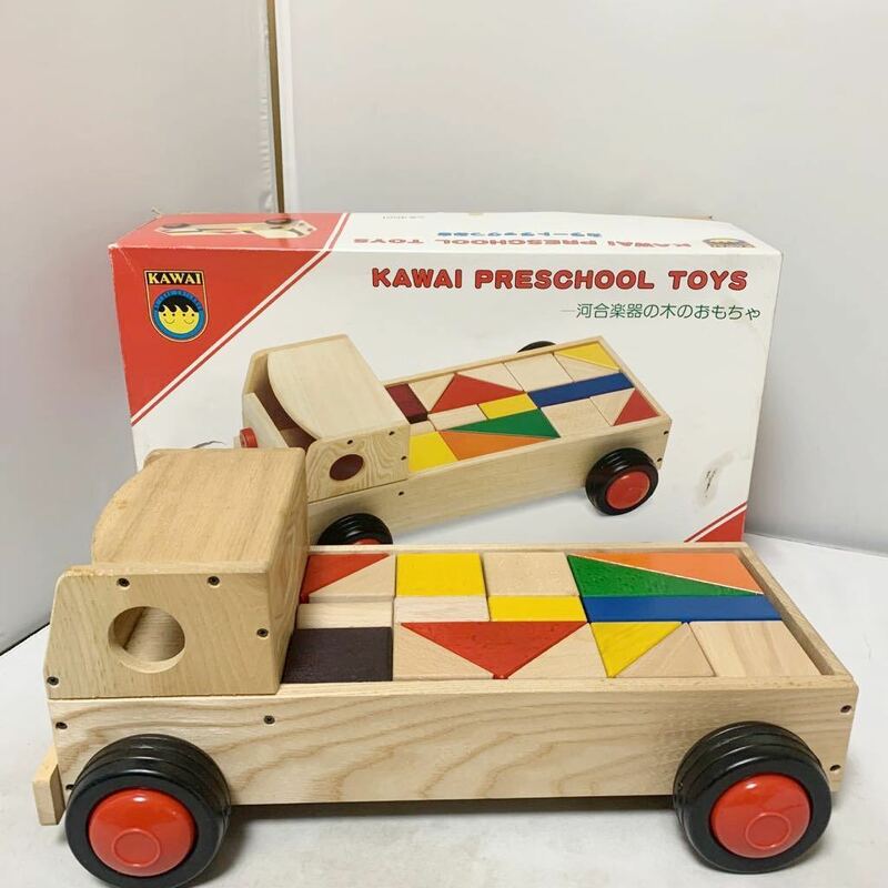 河合楽器　木のおもちゃ　つみき 知育玩具 カラートラック(01015B