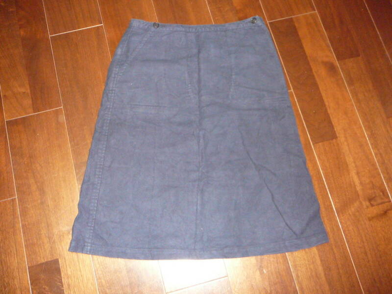 マーガレットハウエル　スカート　紺　サイズⅡ　コットン　日本製　（株）アングローバル