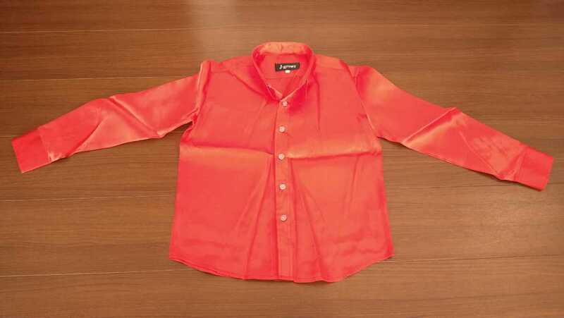 J-grows 長袖シャツ 赤色　レッド　サイズ150 中古品　発表会、ハロウィン、コスプレ衣装等に