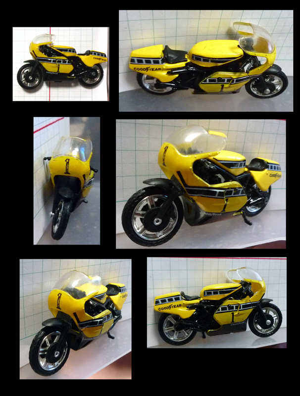 ●古いミニカー バイク　YAMAHA？黄色 レーサー　中古 メーカー不明