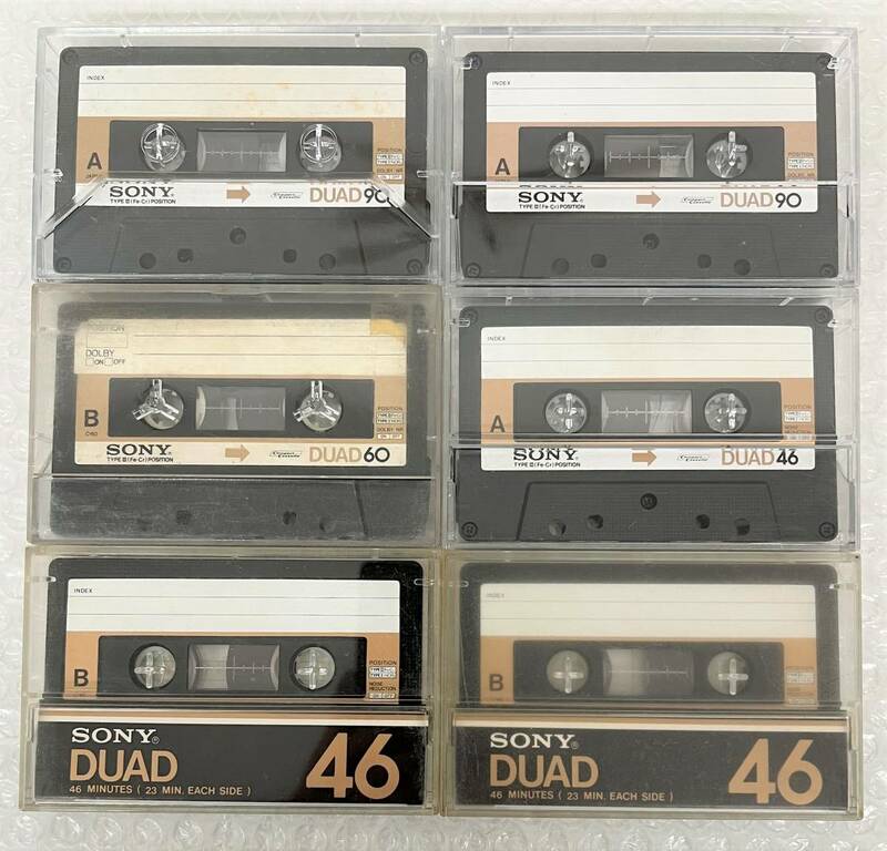フェリクロムポジション カセットテープ 音楽 SONY ソニー DUAD TYPEⅢ(Fe-Cr) 6本 録音済 音楽 音響 レコーディング 機材 録音