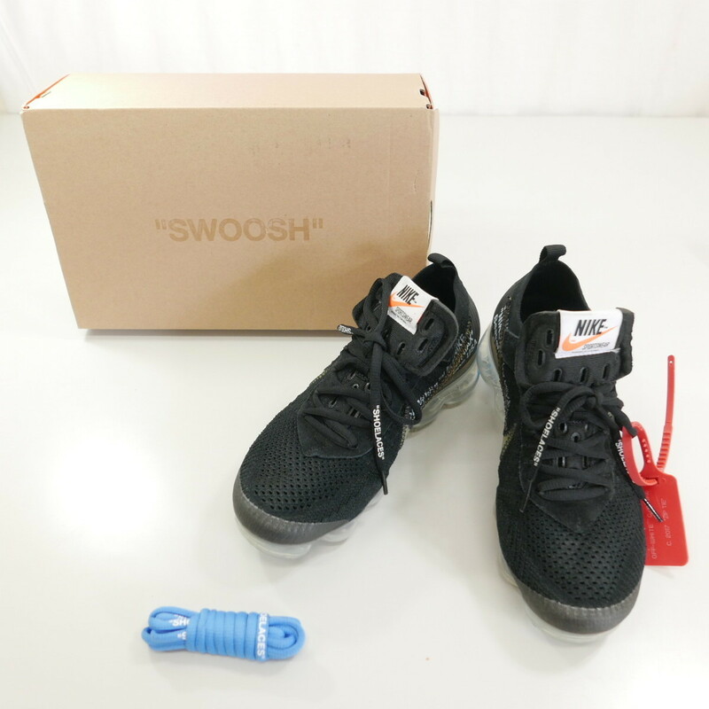 Off White NIKE オフホワイト ナイキ AIR VAPOR MAX ヴェイパーマックス ローカット スニーカー BLACK 24cm AA3831