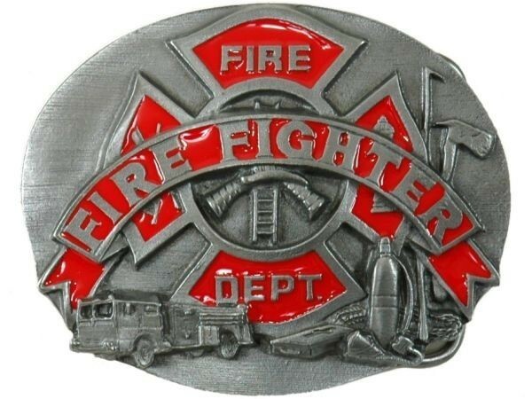 ウエスタンベルトバックル Fire Fighter/Fire Dept　消防士 消防署 メンズ 男　レターパックライト可