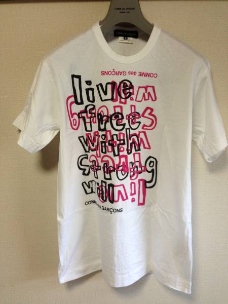 コムデギャルソン COMME des GARCONS 半袖Tシャツ ロゴTシャツ Sサイズ ピンク コム デ ギャルソン コム・デ・ギャルソン CDG