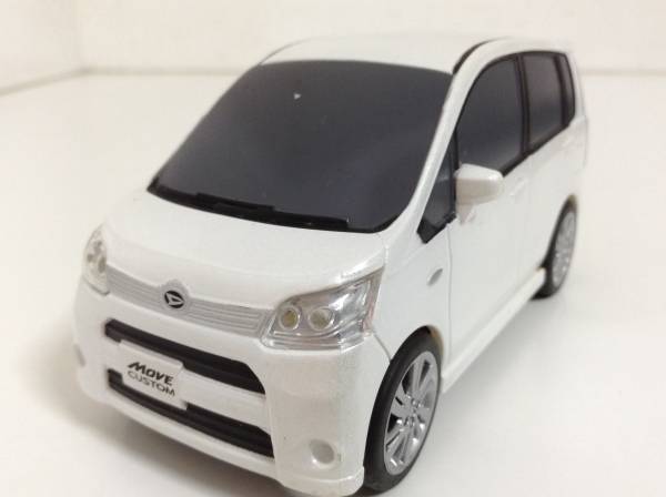ダイハツ 5代目 ムーヴ カスタムRS LA100 前期型 2010年式~ パール白 チョロQ風 プルバックカー ミニカー 非売品 カラーサンプル 色見本