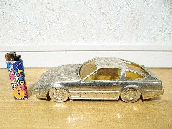 80年代 ビンテージ 日産 NISSAN FAIRLADY ニッサン フェアレディZ Z31 金メッキ 車型 シガレットケース 灰皿 置物 旧車 レトロ 昭和 当時物