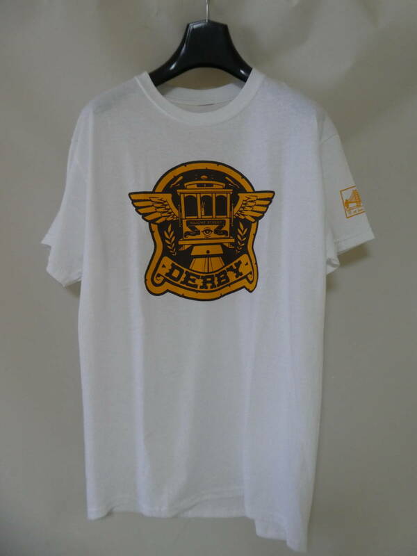 derby of sanfrancisco 半袖 Tシャツ 白 cable car M ダービーオブサンフランシスコ（20）a