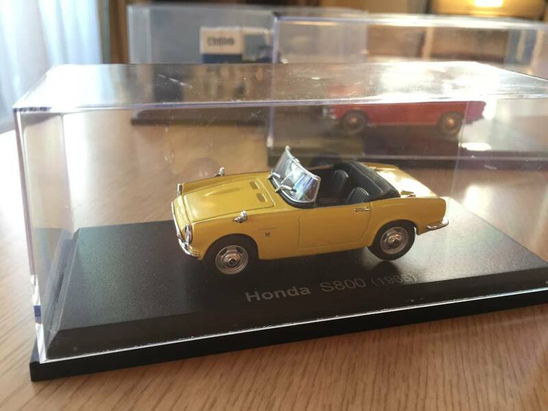 ミニカー　ホンダ　HONDA　S800（１９６６）　1/43　イエロー