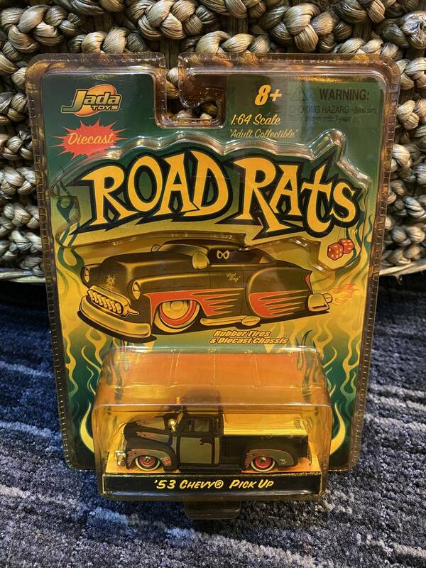 カッコイイピックアップ★マッドブラック★Jada TOYS ROAD RATS ’53 CHEVY PICKUP ロード ラッツ　シェビー ピックアップ