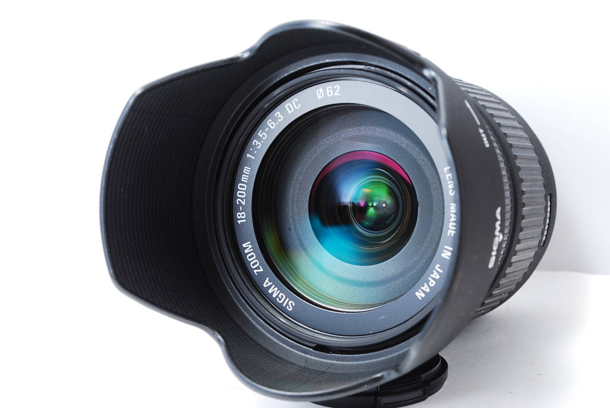 〓外観綺麗　フード付〓シグマ SIGMA ZOOM 18-200mm F3.5-6.3 DC　ソニー　ミノルタ用 