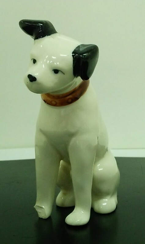 □ ビクター ニッパー犬 陶器 置物 中古品