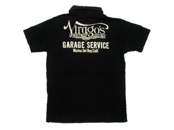 MWS 1515907「VIRAGO'S」スキッパー半袖ポロシャツ XL 新品 IND黒