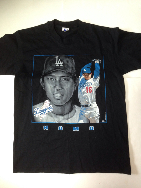 新品:デッドストック■野茂英雄:NOMO 16 ドジャース:Dodgers スターター STARTER製 USA製 90s Tシャツ メジャーリーグ 16 MLB