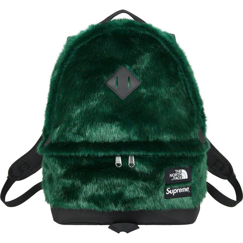 新品 国内正規品 Supreme THE NORTH FACE Faux Fur Backpack Green ファー リュック デイパック シュプリーム ノースフェイス