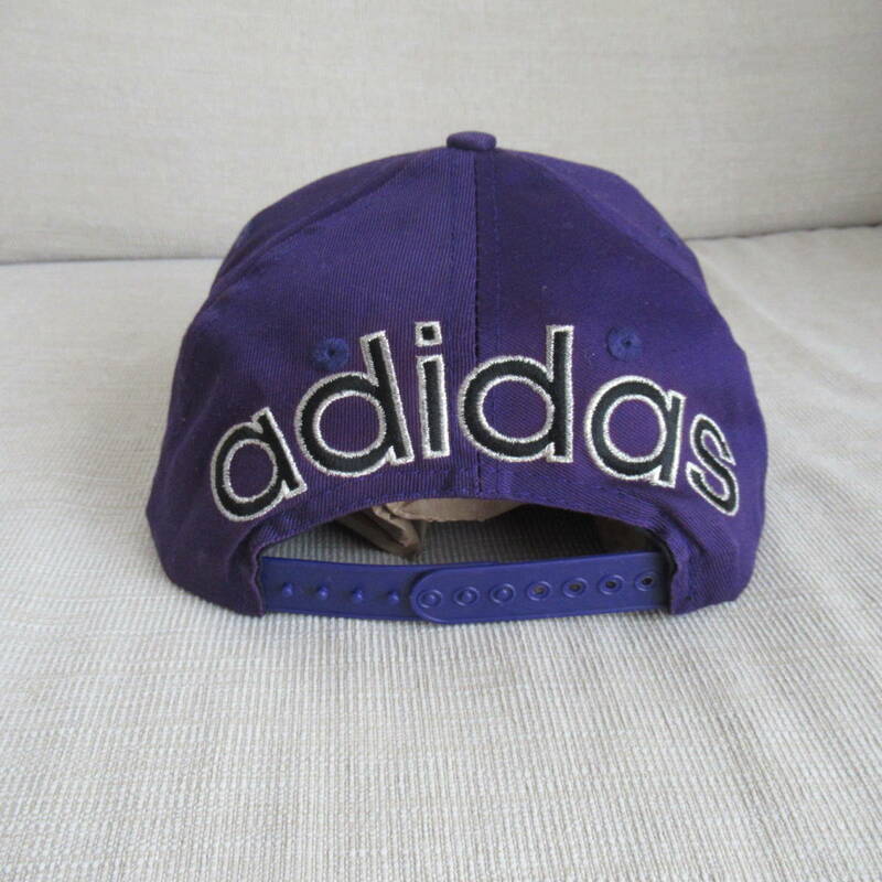 ★即決送込★90s vintage adidas cap 帽子 キャップ アディダス ビンテージ ヴィンテージ トレフォイル パープル turning point 紫 run dmc