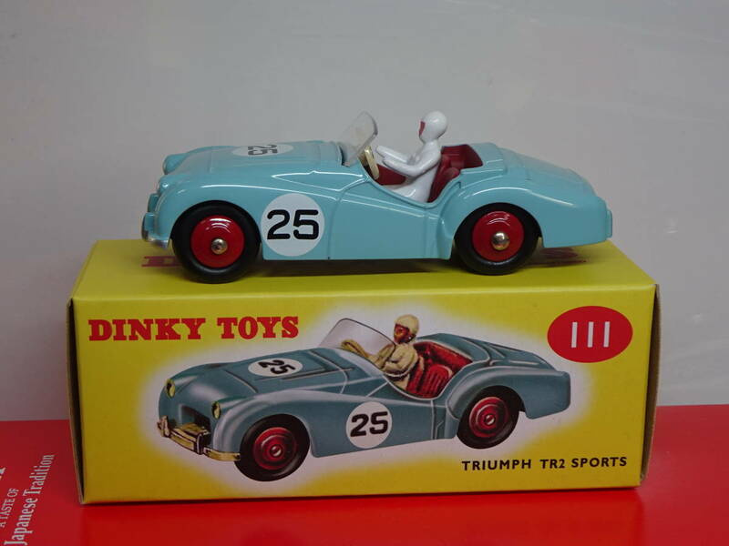 1/43 復刻版DINKY トライアンフTR2 SPORTS Racing 1958 #25 スカイブルー