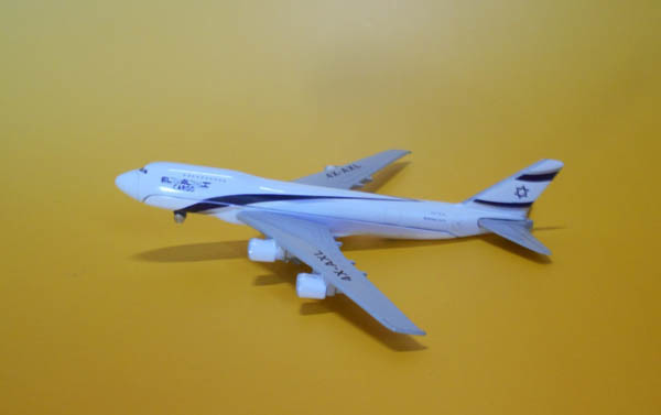 ボーイング 747 エルアル・イスラエル航空 1/400　置物 模型　航空機 貨物機　全長16cm ダイキャスト