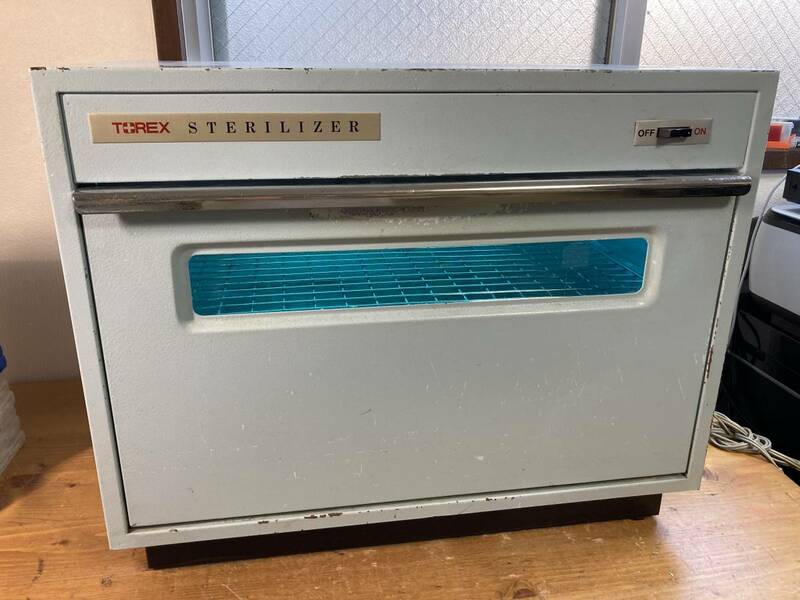 TOREX STERILIZER ステリライザー 紫外線 消毒器 GSM-151N 22221 滅菌 衛生 保管 散髪 理容 森山 東芝 レトロ アンティーク