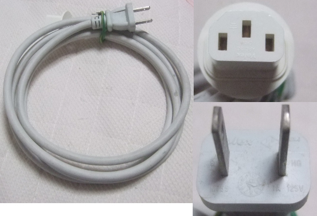 ◆iMac G5使用の電源ケーブル。
