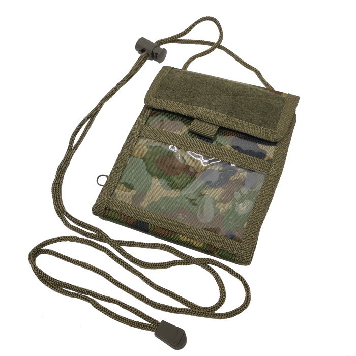 陸上自衛隊　陸自迷彩　パスケース2　ネックストラップ　首掛け　カバー　身分証明書　IDケース　アウトドア　サバゲー　№H801