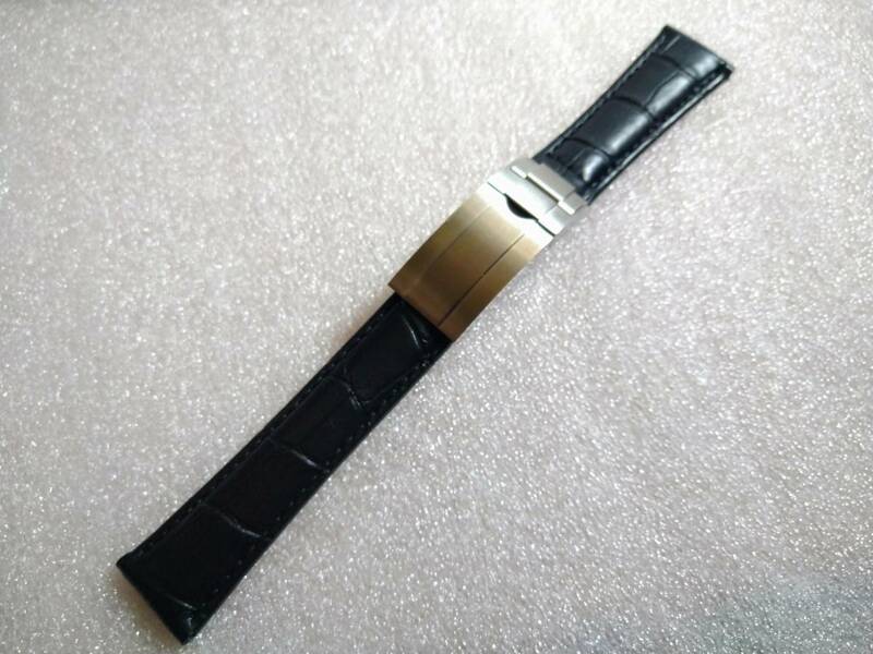 【新品】腕時計レザーベルト ロレックス対応 ブラック 社外品