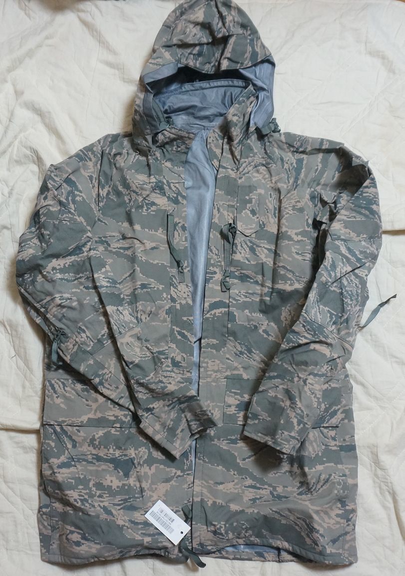 新品 米空軍実物 APEC 防水ゴアテックスパーカ MIDIUM-LONG TENNIER INDUSTRIES US AIR FORCE GORE-TEX タイガーストライプ